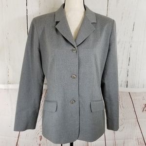 Liz Claiborne Gray Blazer Jacket Sz 10 Long